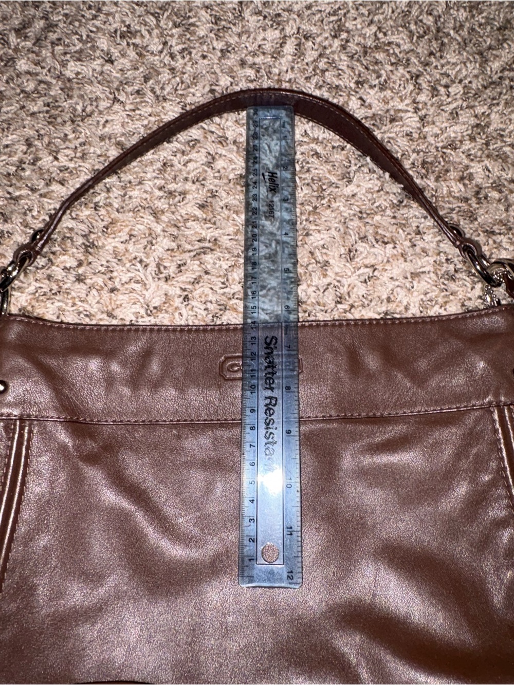 Coach Zoe hobo bag - brown/silver - Picture 9 of 10